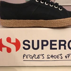 NWT Superga ‘2750 Cotropeu’ Canvas Trainers, Navy